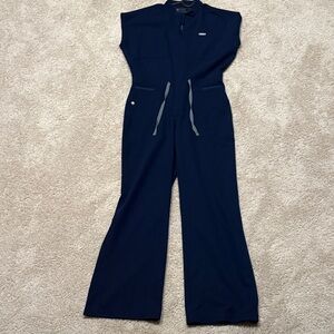 Navy Blue Women's Scrub Jumpsuit